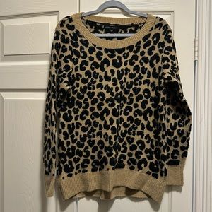 Like New- Love Ellie Leopard Sweater- size L